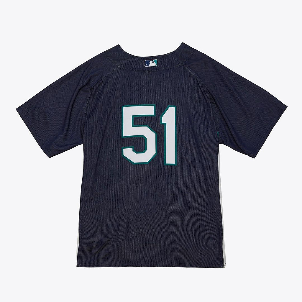 Seattle Mariners Ichiro Suzuki Mitchell & Ness Big & Tall Cooperstown Mesh Batting Practice Jersey - Navy