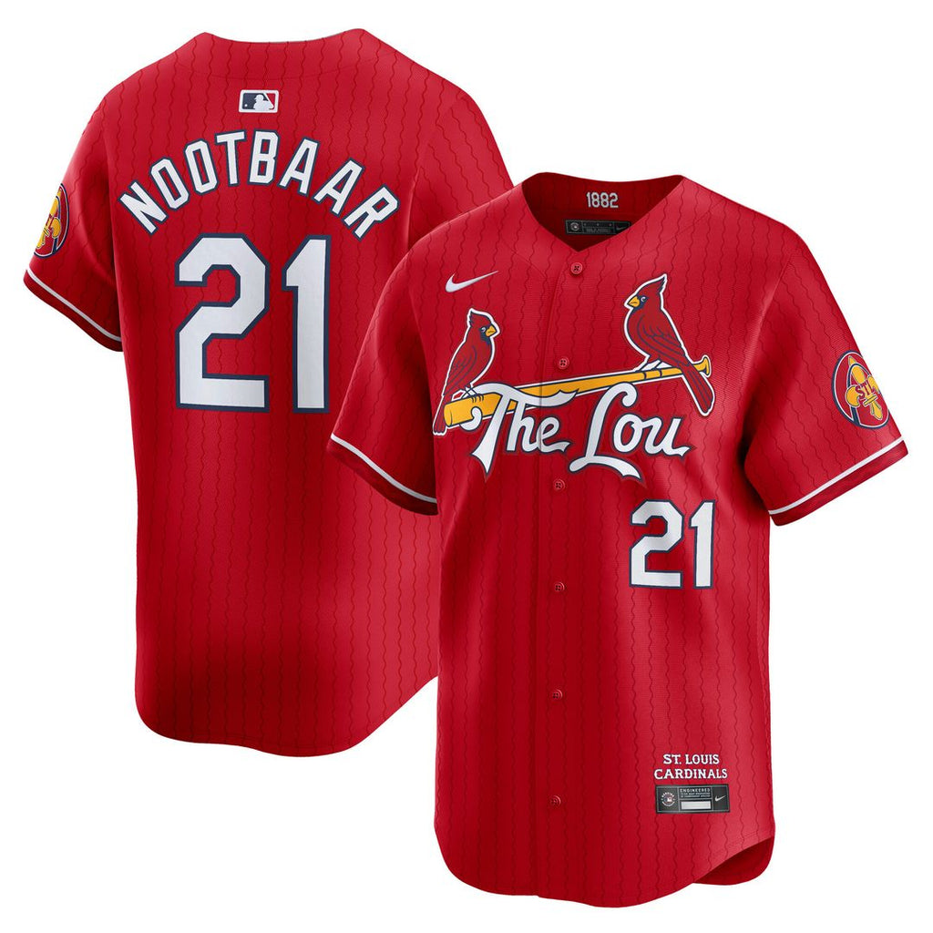 St. Louis Cardinals Lars Nootbaar Nike City Connect Limited Jersey - Red