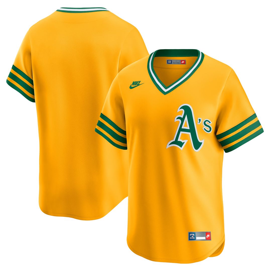 Athletics Nike Cooperstown Limited Jersey - Gold