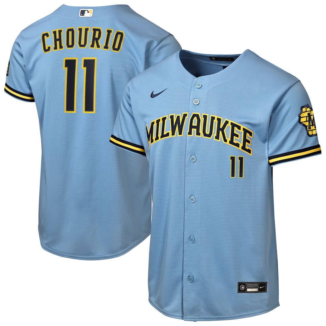 Milwaukee Brewers Jackson Chourio Nike Youth Home Stadium Jersey - Cream