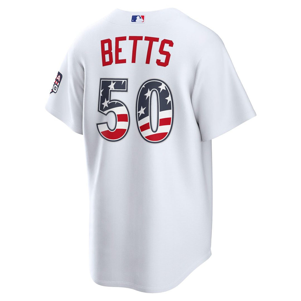 Los Angeles Dodgers Mookie Betts Nike USA 250 Fourth of July Home Stadium Jersey - White