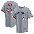 Minnesota Twins Joe Ryan Nike USA 250 Fourth of July Road Stadium Jersey - Gray