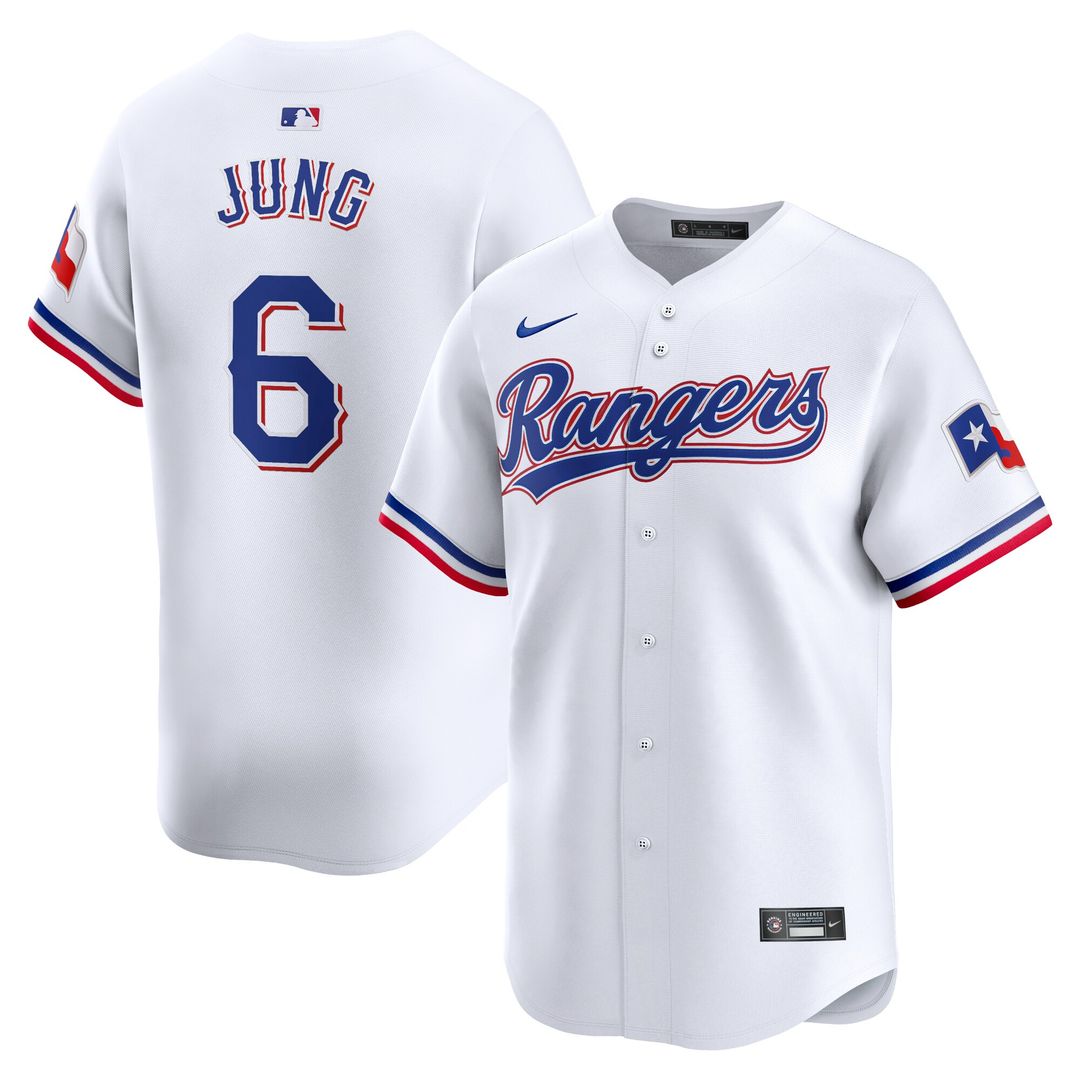 Texas Rangers Josh Jung Nike Home Limited Player Jersey - White