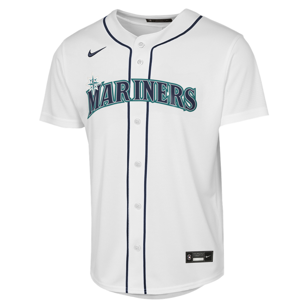 Seattle Mariners Josh Naylor Nike Youth Home Baseline Jersey - White