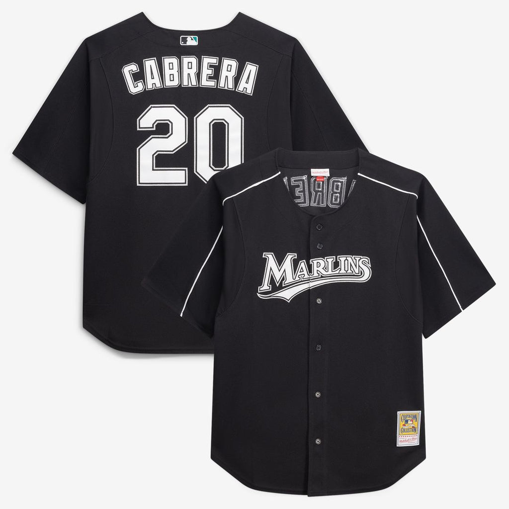 Miami Marlins Miguel Cabrera Mitchell & Ness Big & Tall Cooperstown Mesh Batting Practice Jersey - Black