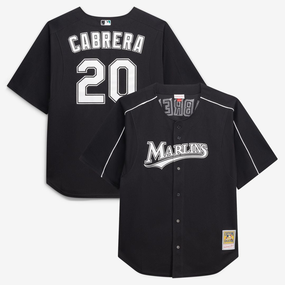 Miami Marlins Miguel Cabrera Mitchell & Ness Big & Tall Cooperstown Mesh Batting Practice Jersey - Black