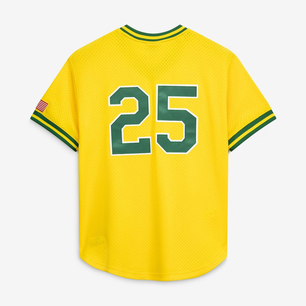 Athletics Mark McGwire Mitchell & Ness Authentic Batting Practice Jersey - Gold