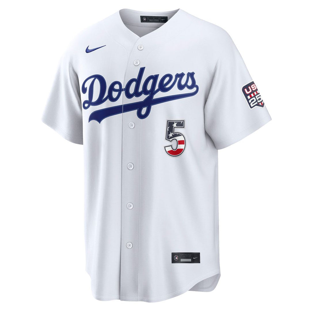 Los Angeles Dodgers Freddie Freeman Nike USA 250 Fourth of July Home Stadium Jersey - White