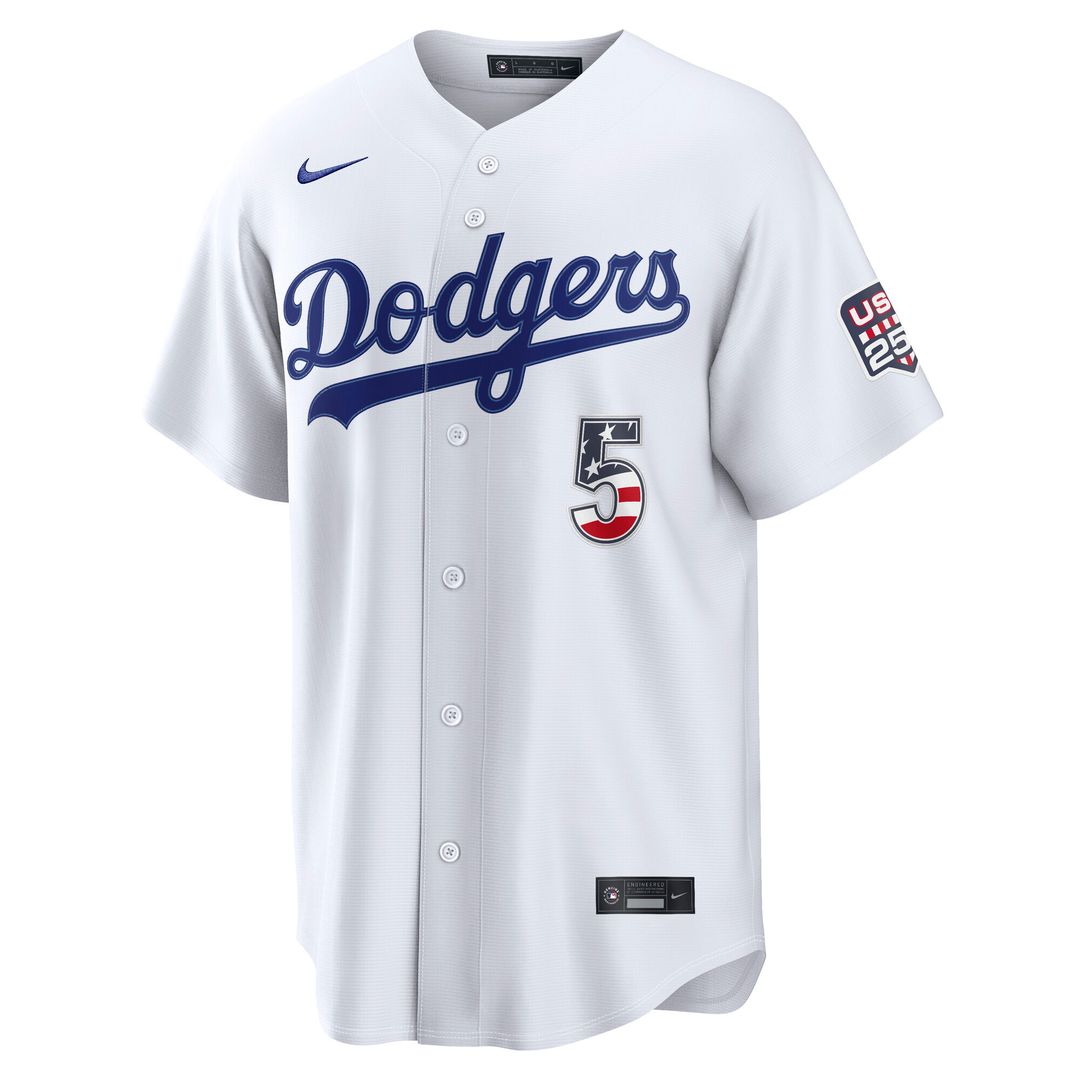 Los Angeles Dodgers Freddie Freeman Nike USA 250 Fourth of July Home Stadium Jersey - White