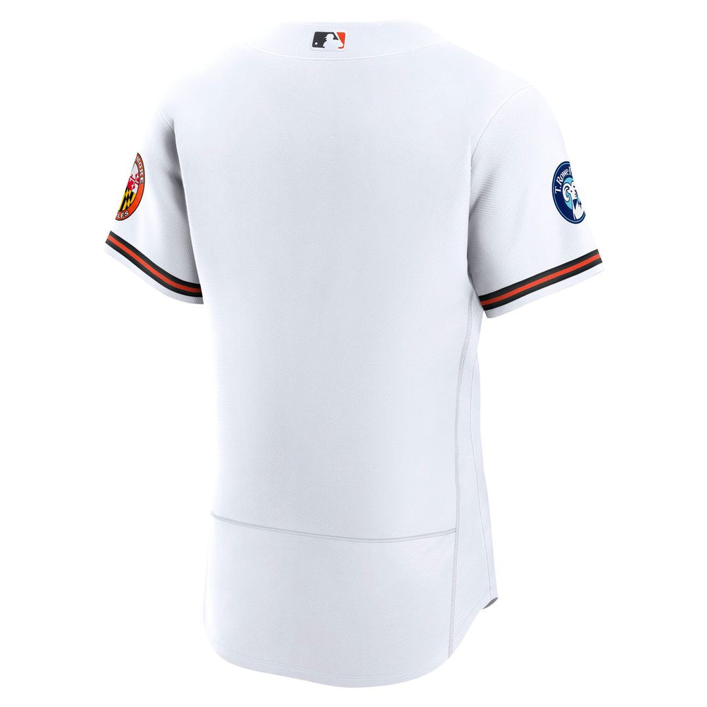 Baltimore Orioles Nike Home Sponsor Patch Authentic Jersey - White