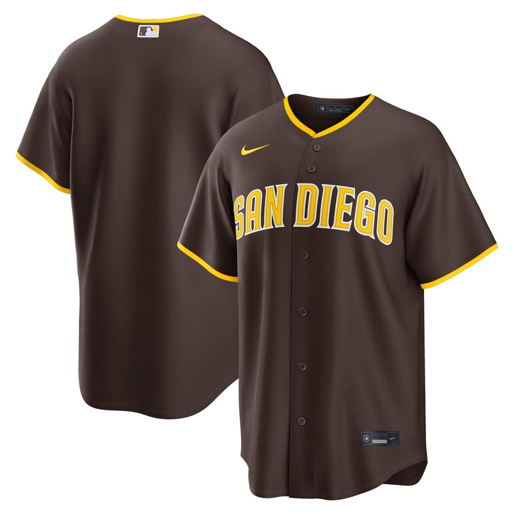 San Diego Padres Nike Road Replica Jersey - Brown