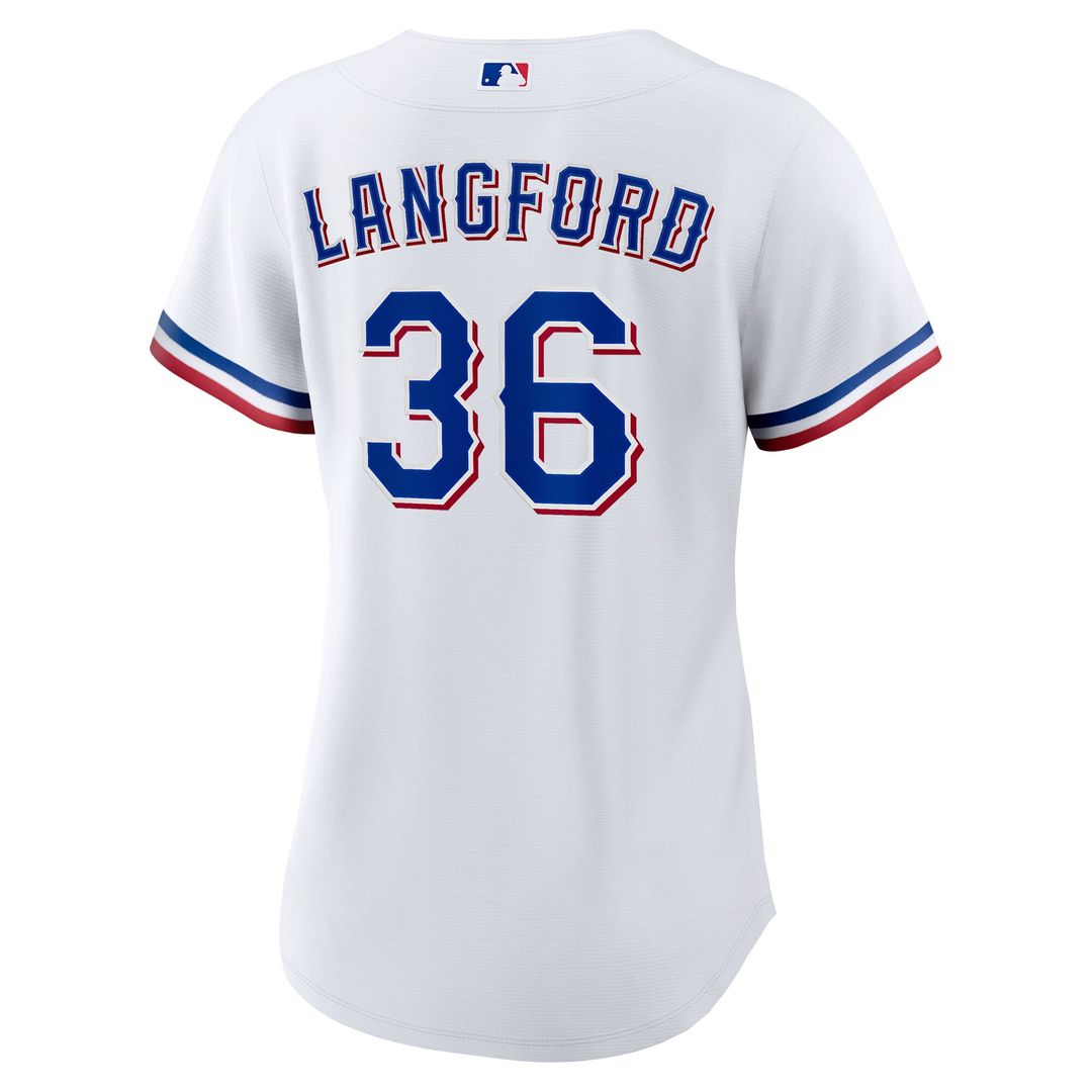 Texas Rangers Wyatt Langford Nike Women's Home Replica Jersey - White
