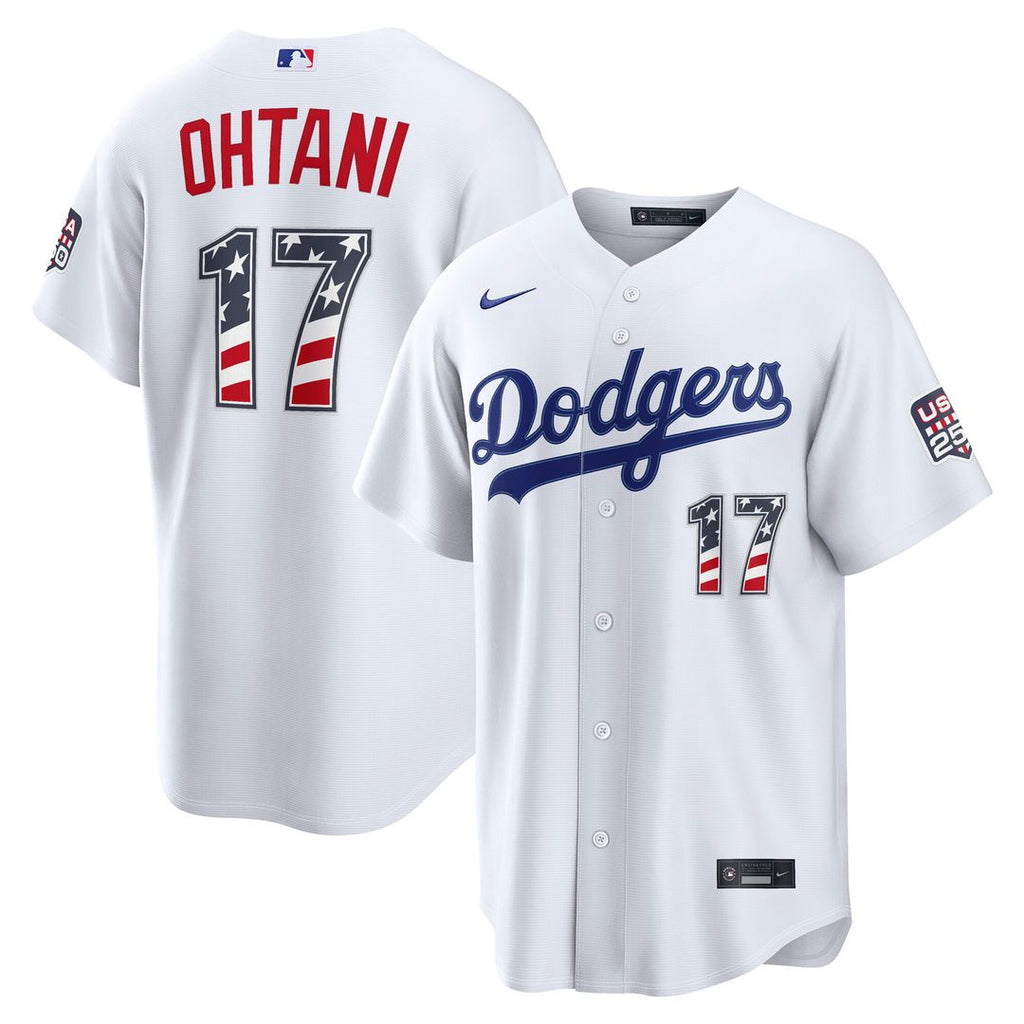 Los Angeles Dodgers Shohei Ohtani Nike USA 250 Fourth of July Home Stadium Jersey - White