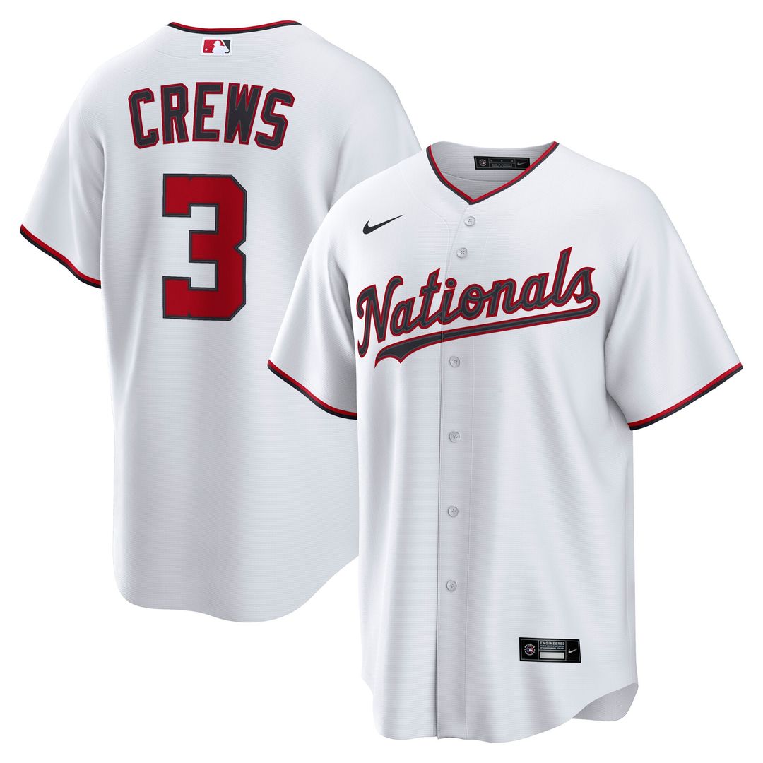 Washington Nationals Dylan Crews Nike Home Replica Jersey - White