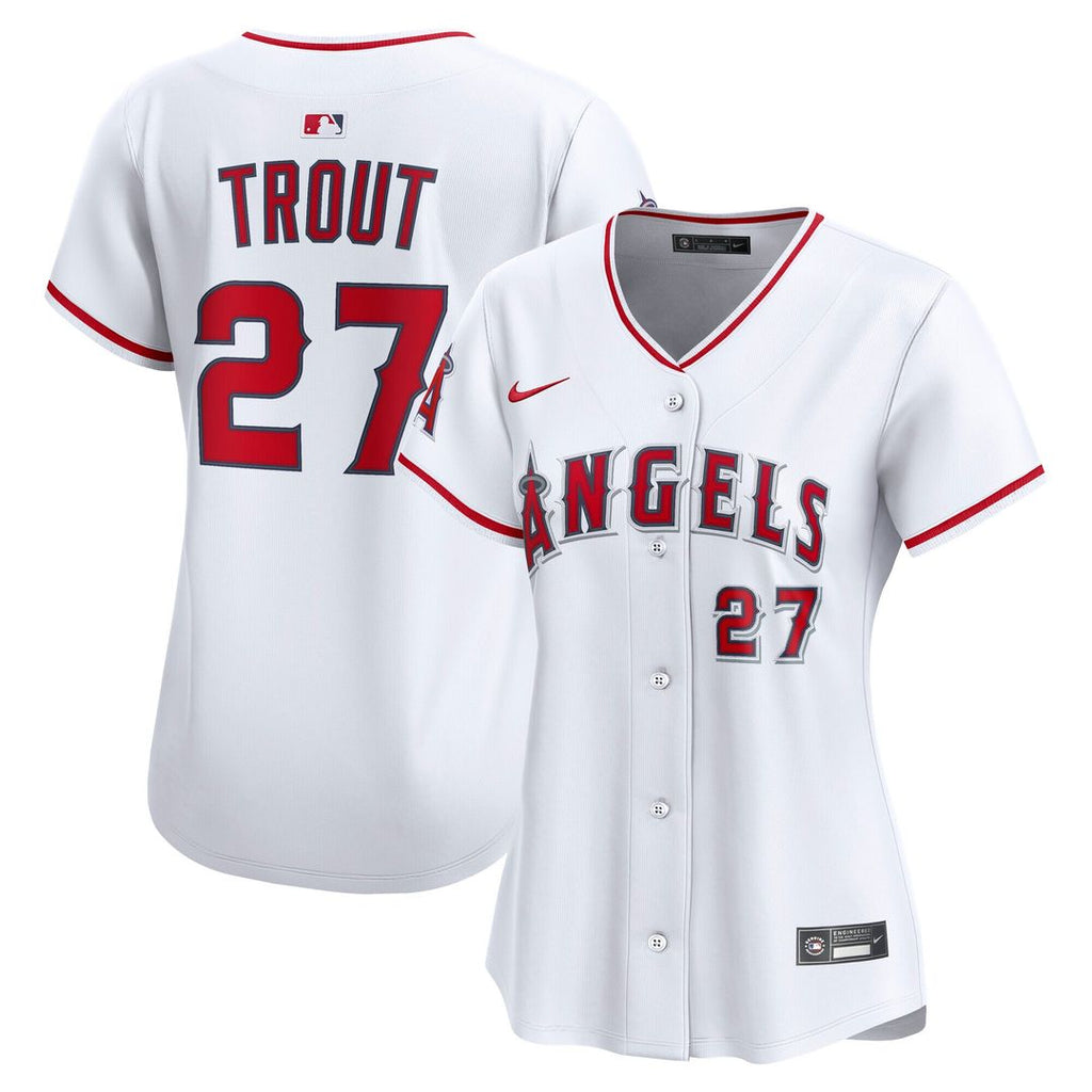 Los Angeles Angels Mike Trout Nike Women's Home Limited Player Jersey - White
