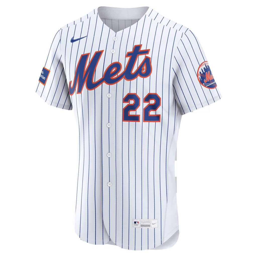 New York Mets Juan Soto Nike Home Authentic Sponsor Patch Jersey - White