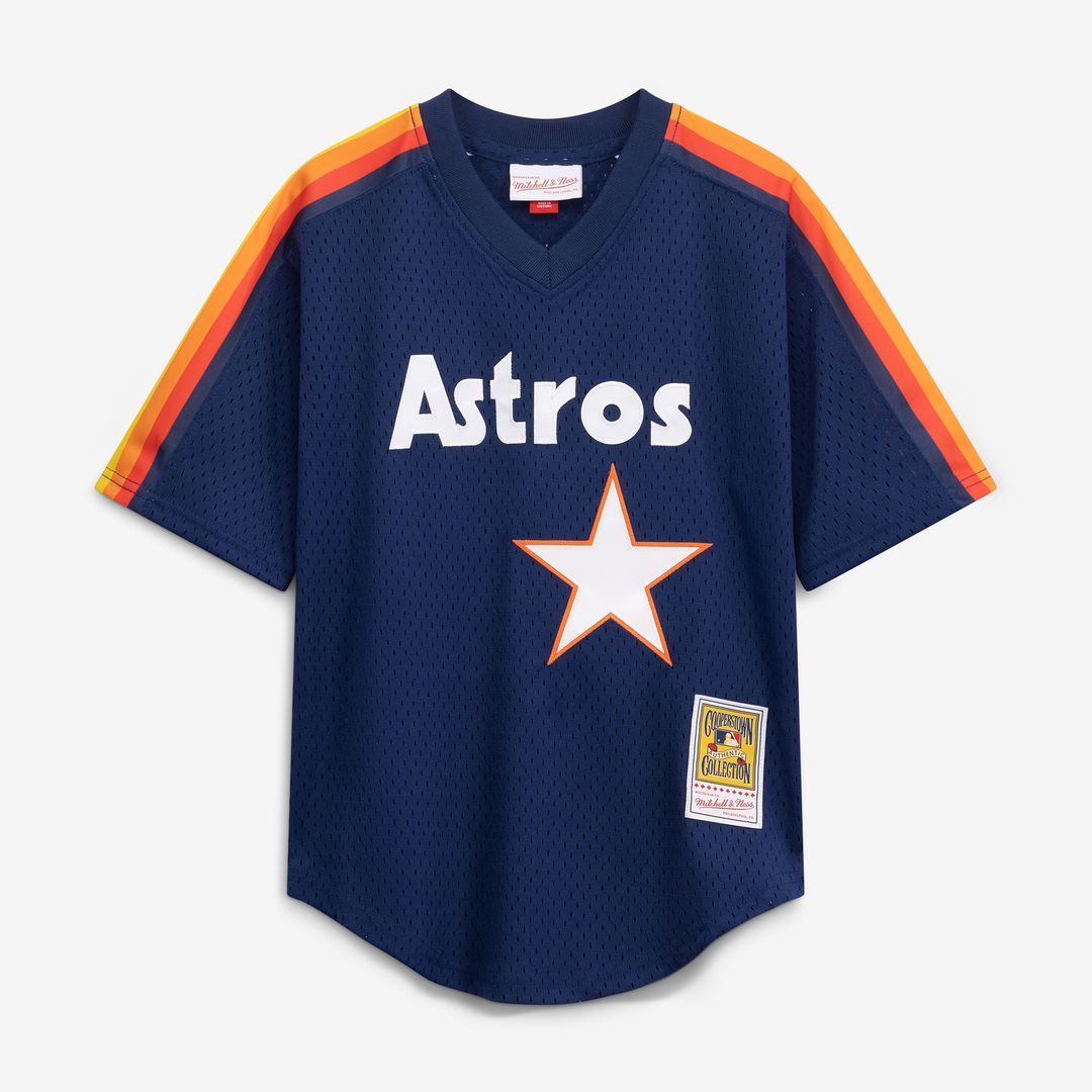 Houston Astros Nolan Ryan Mitchell & Ness Toddler Throwback Mesh Batting Practice Jersey - Navy