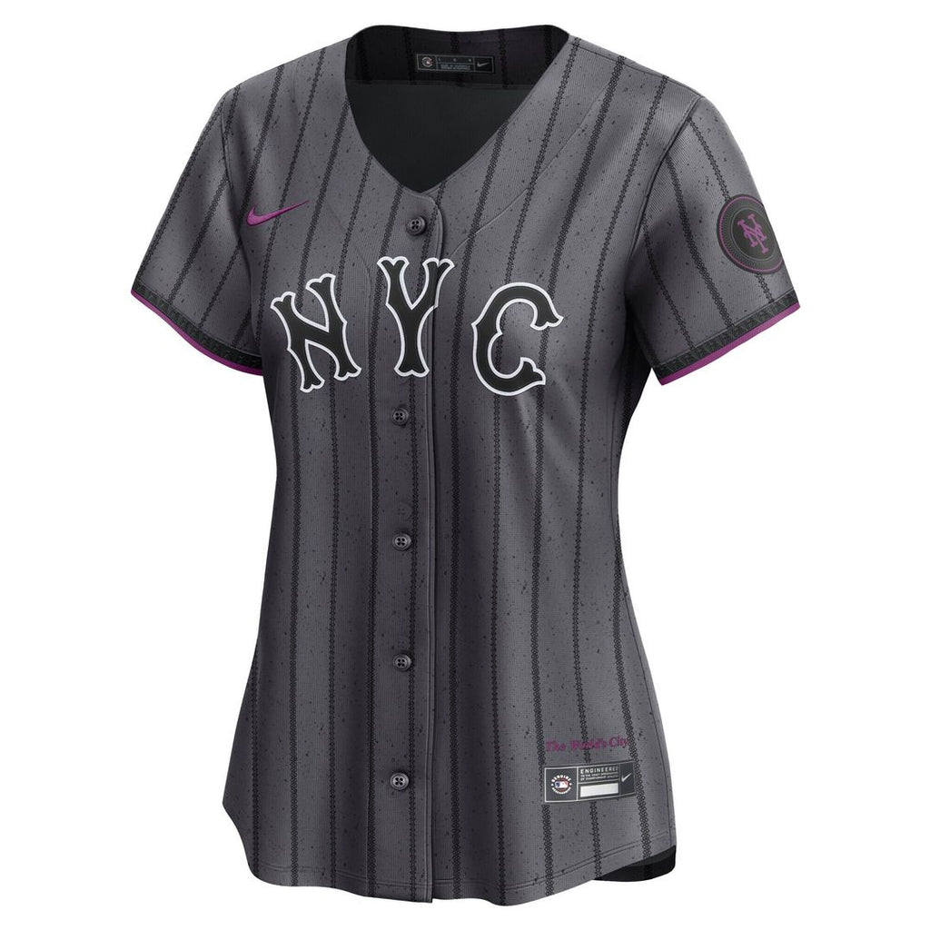 New York Mets Francisco Lindor Nike Women's City Connect Limited Jersey - Gray