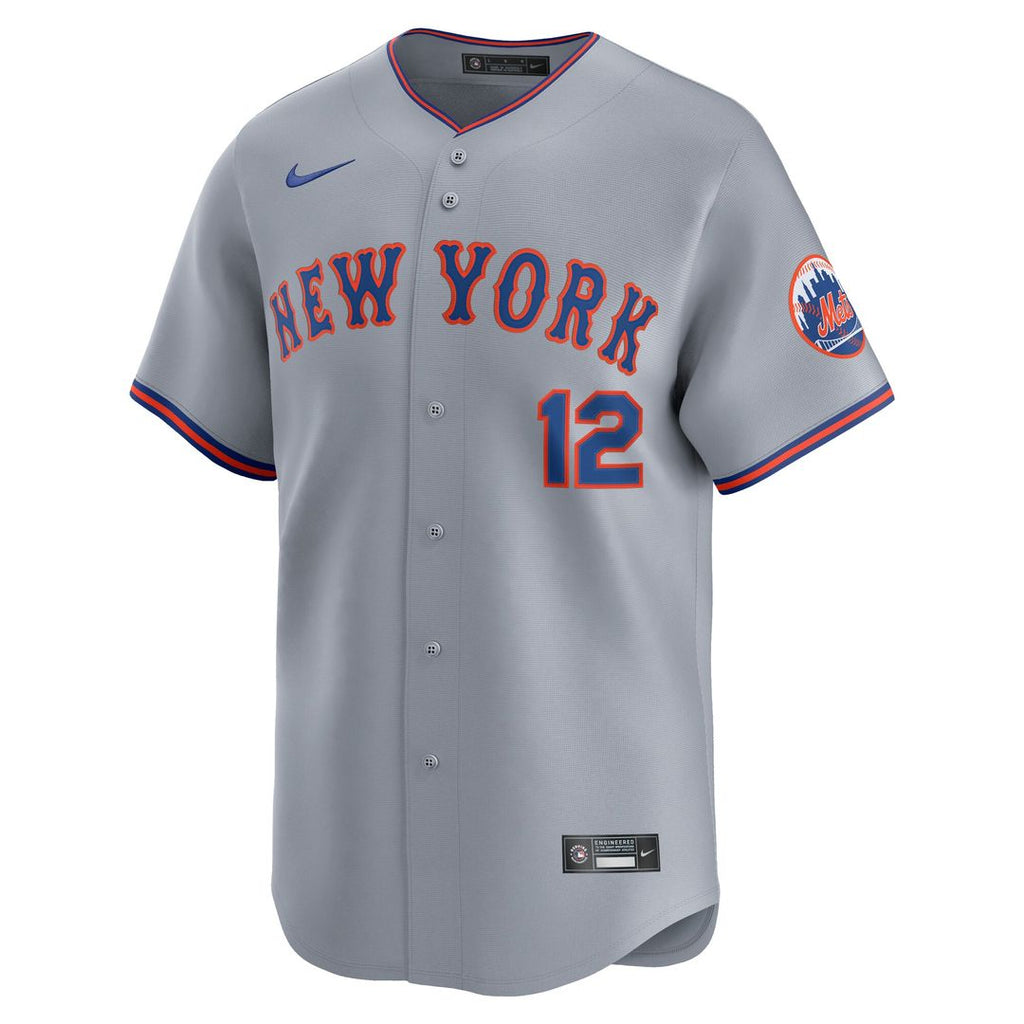 New York Mets Francisco Lindor Nike Alternate Limited Jersey - Black