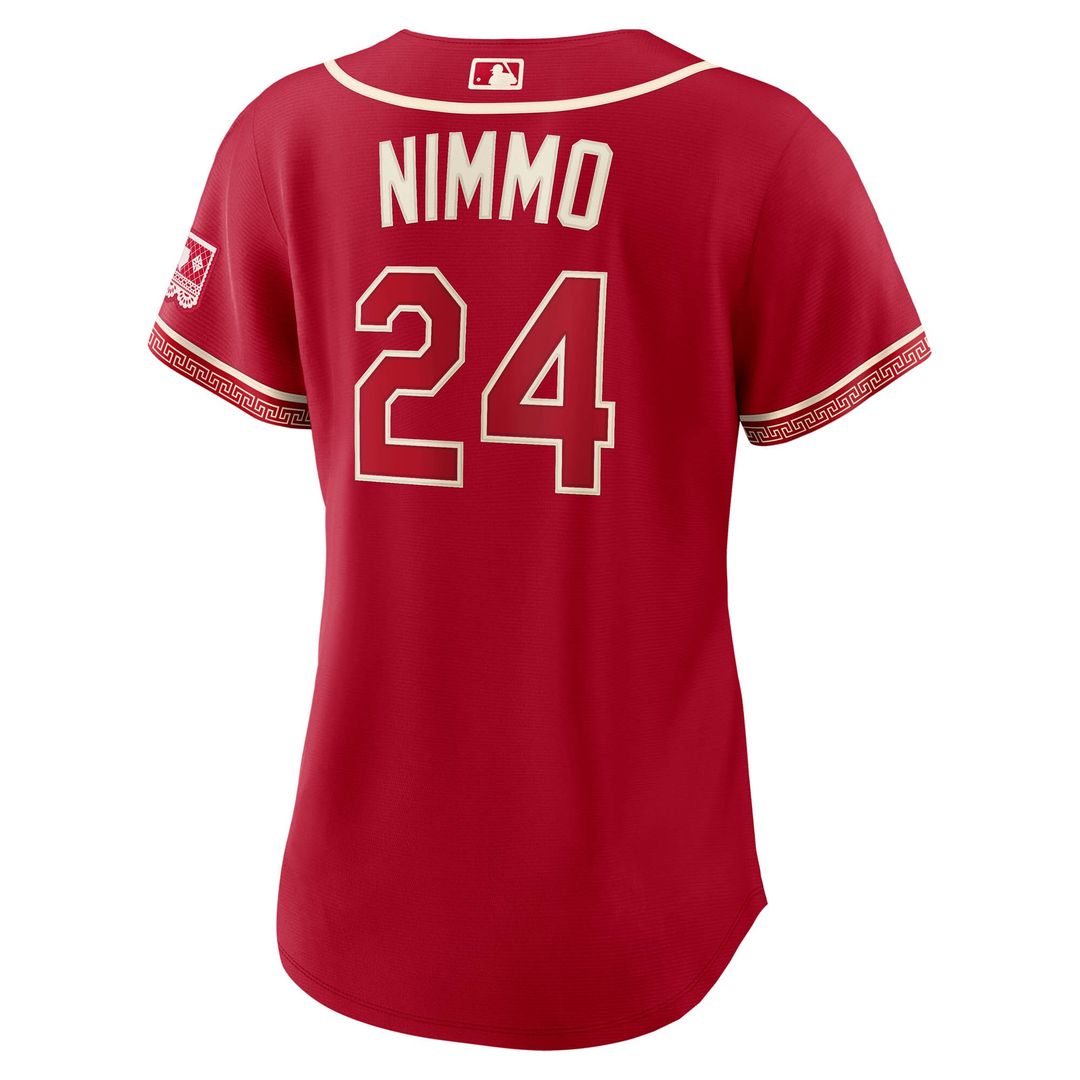 Texas Rangers Brandon Nimmo Nike Women's 2026 City Connect Stadium Jersey - Red
