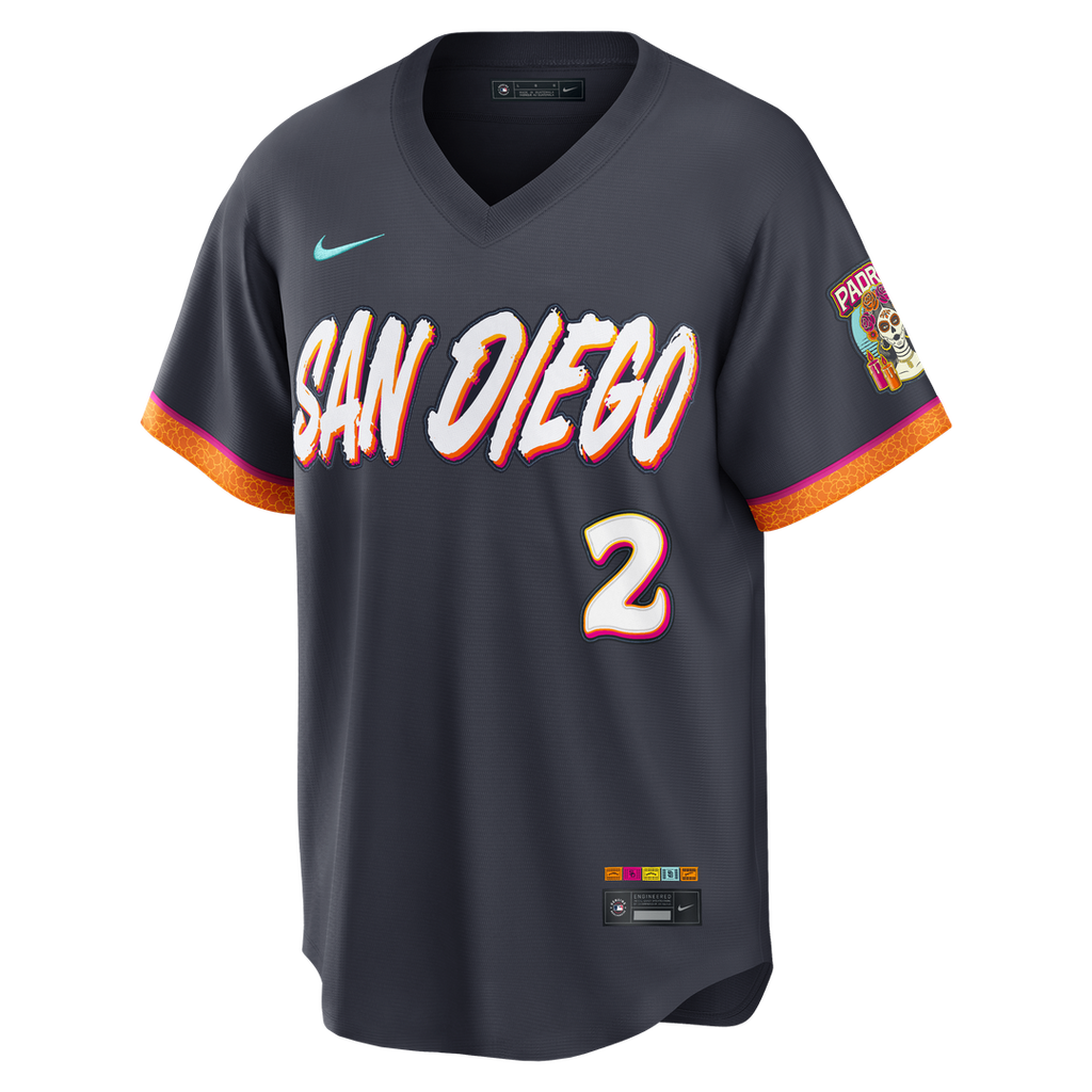 San Diego Padres Xander Bogaerts Nike 2026 City Connect Stadium Jersey - Obsidian