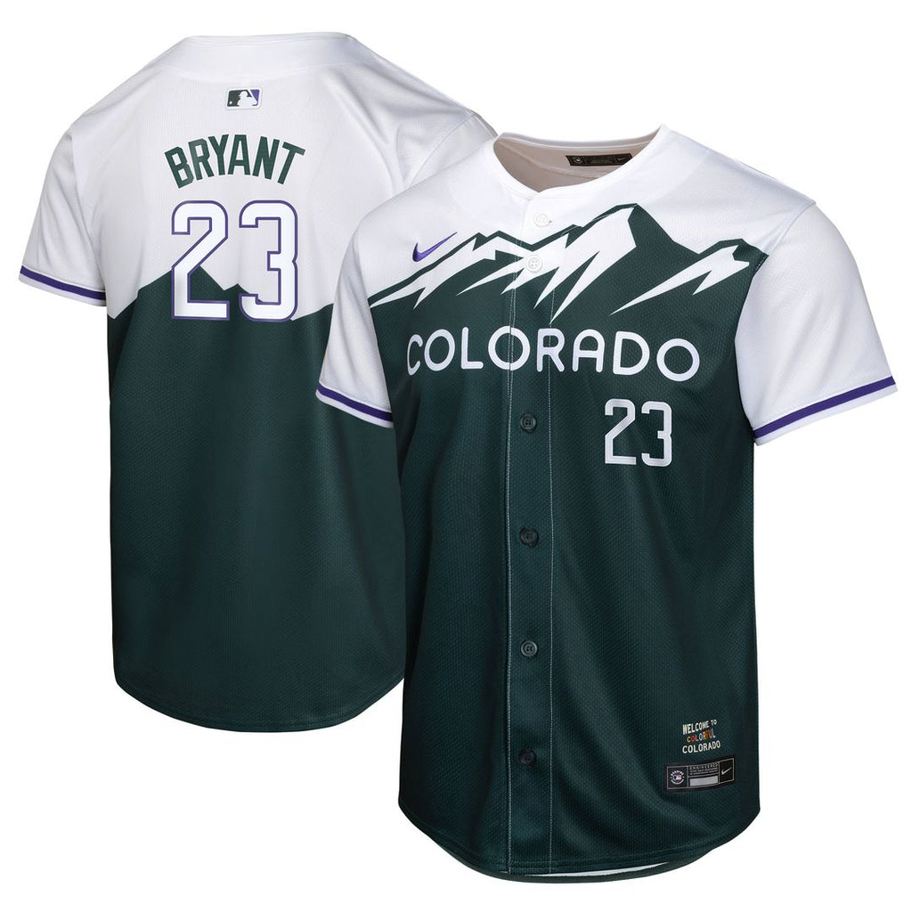 Colorado Rockies Kris Bryant Nike Youth City Connect Limited Player Jersey - Green