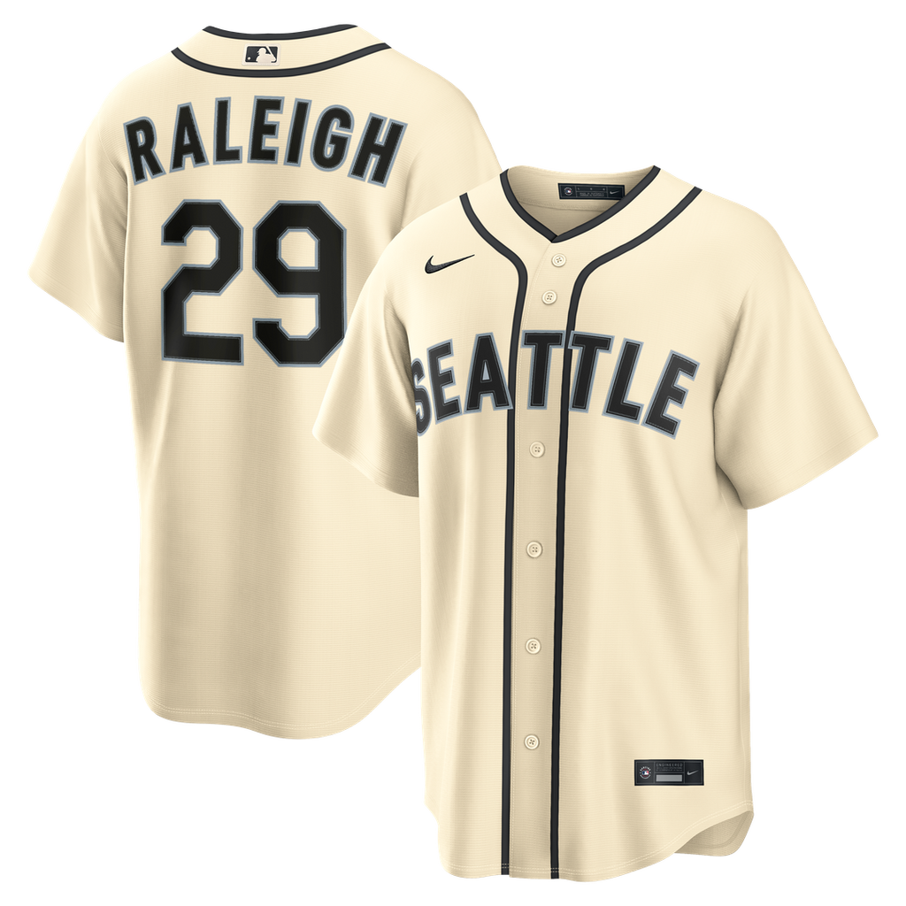 Seattle Mariners Cal Raleigh Nike Alternate Replica Jersey - Cream