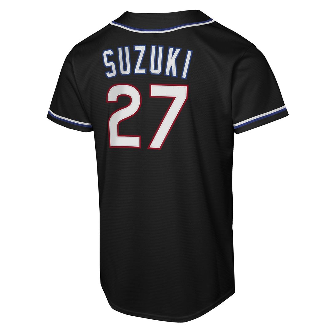 Chicago Cubs Seiya Suzuki Nike Youth Fashion Replica Player Jersey - Black