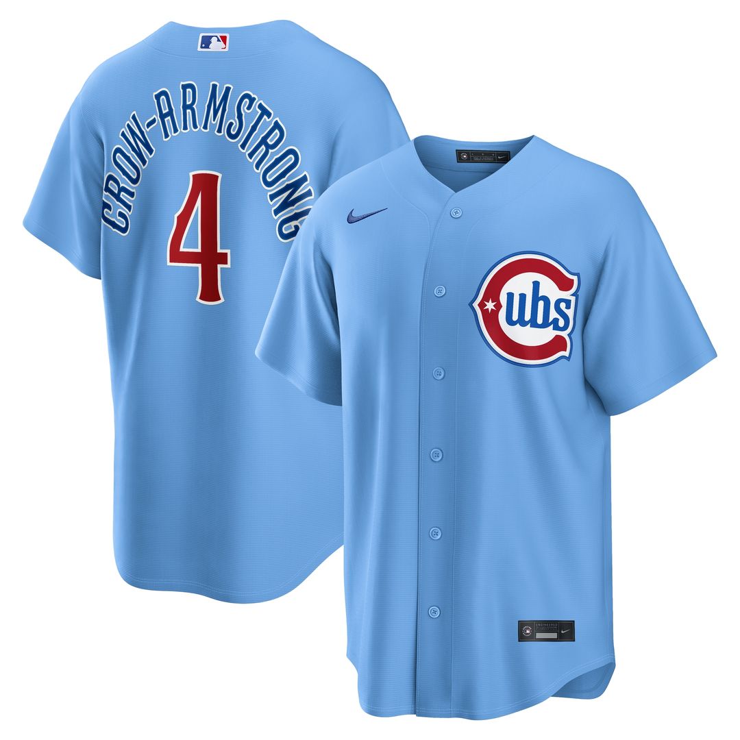 Chicago Cubs Pete Crow - Armstrong Nike Alternate Replica Jersey - Light Blue