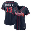 Atlanta Braves Ronald Acuña Jr. Nike Women's Alternate Replica Jersey - Navy