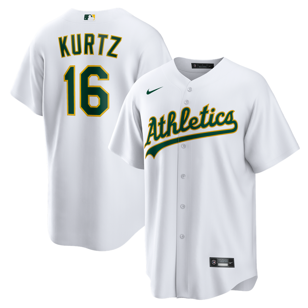 Athletics Nick Kurtz Nike Home Replica Player Jersey - White