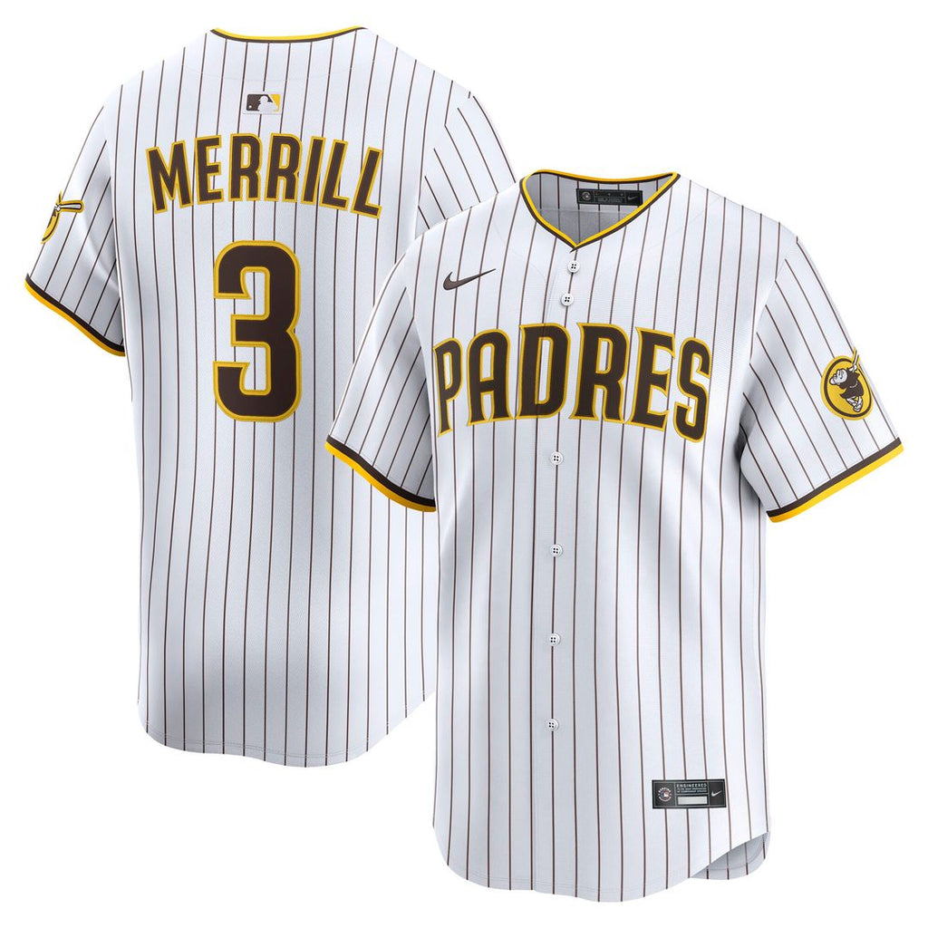San Diego Padres Jackson Merrill Nike Home Limited Player Jersey - White