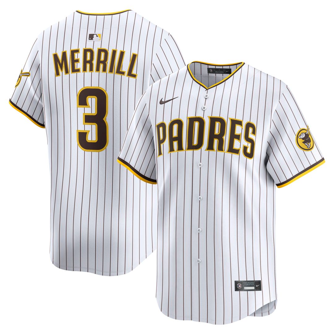 San Diego Padres Jackson Merrill Nike Home Limited Player Jersey - White