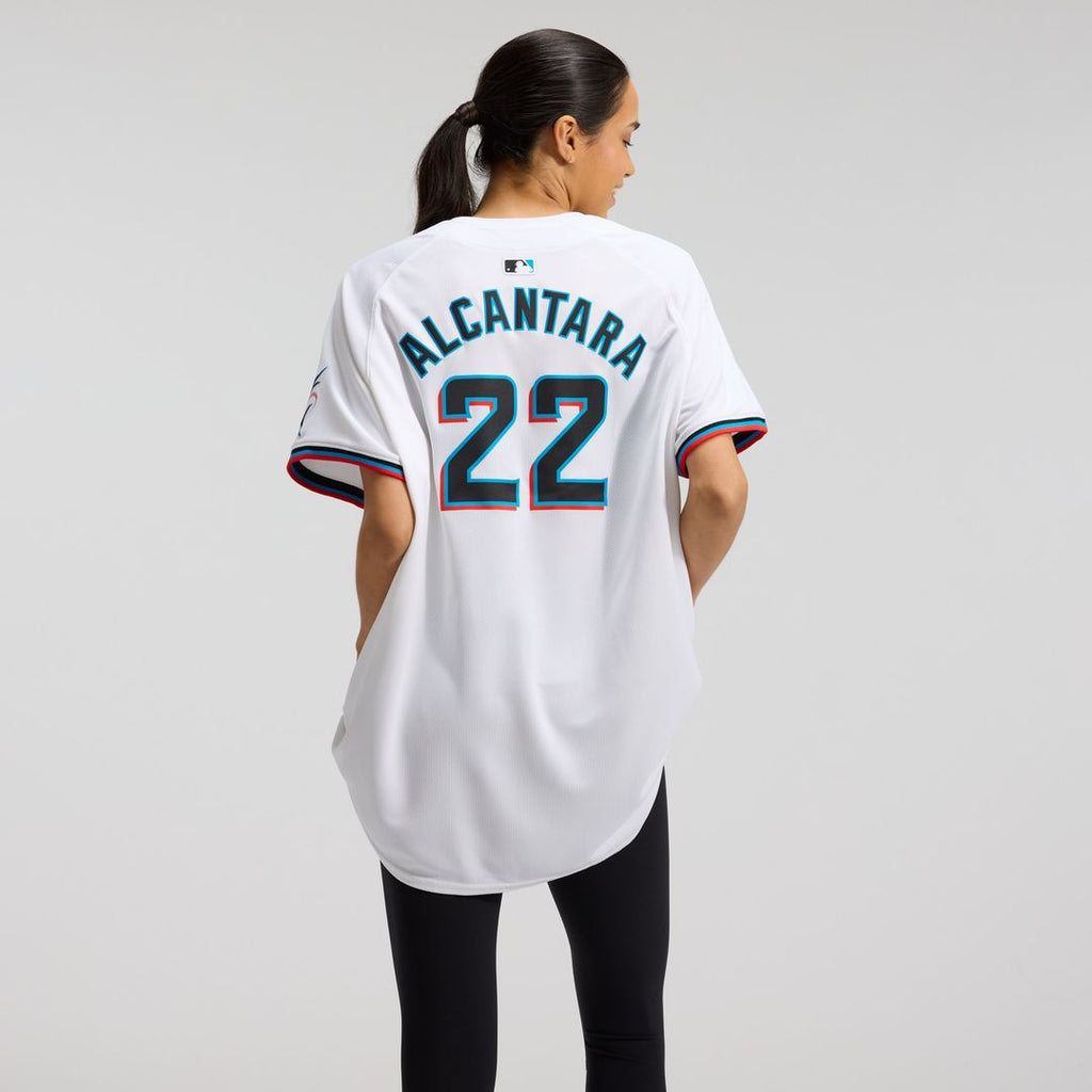 Miami Marlins Sandy Alcantara Nike Women's Home Limited Player Jersey – White