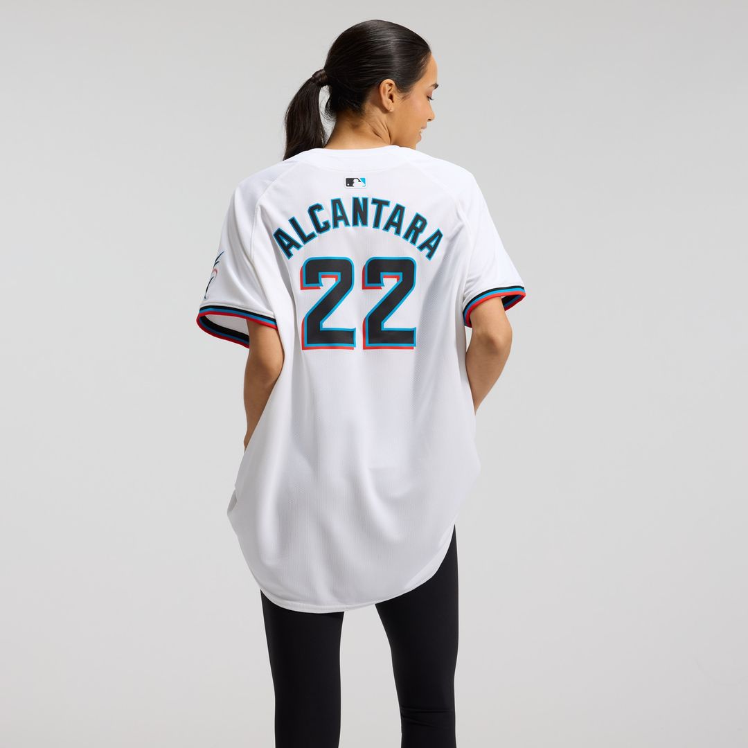 Miami Marlins Sandy Alcantara Nike Women's Home Limited Player Jersey – White