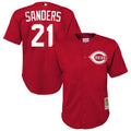 Cincinnati Reds Deion Sanders Mitchell & Ness Youth Cooperstown Mesh Batting Practice Jersey - Red