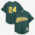 Athletics Rickey Henderson Mitchell & Ness Authentic Batting Practice Jersey - Green