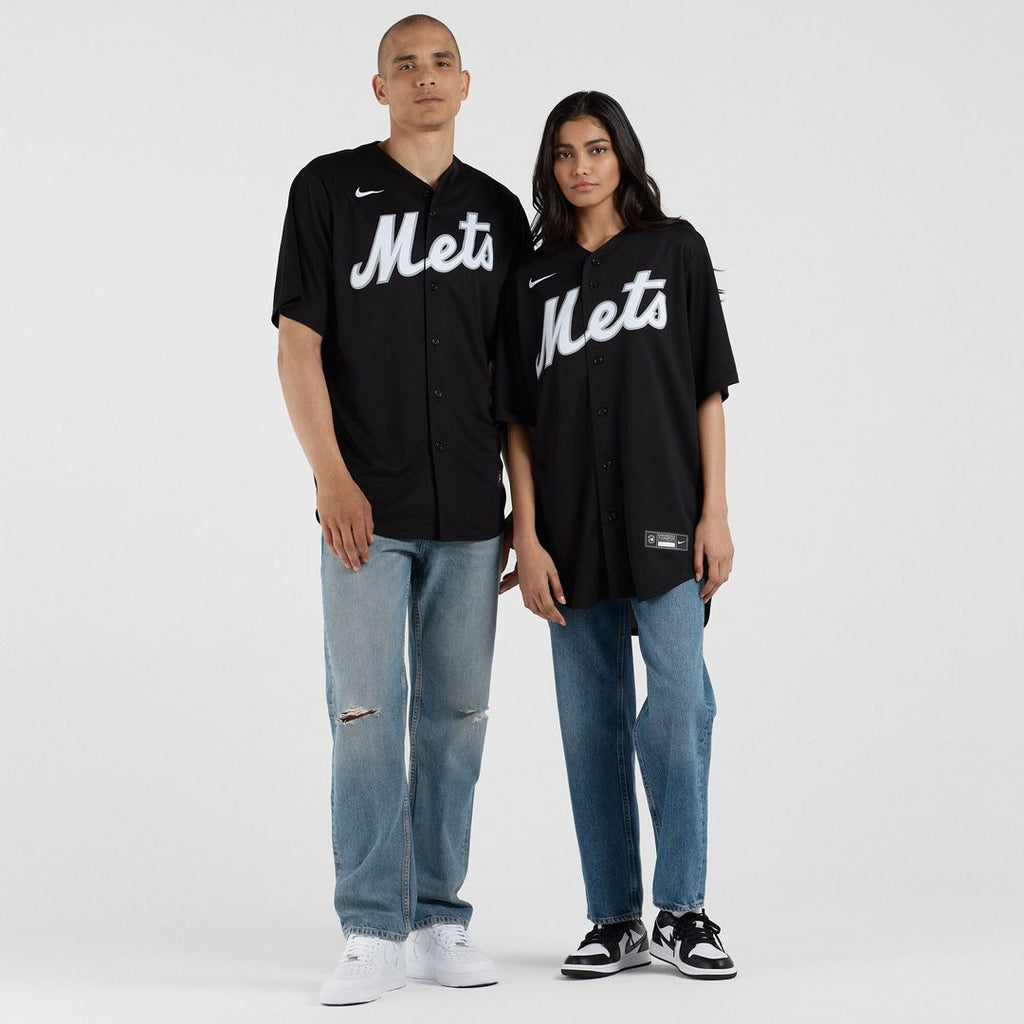 New York Mets Francisco Lindor Nike Replica Player Jersey - Black