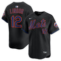 New York Mets Francisco Lindor Nike Alternate Limited Jersey - Black