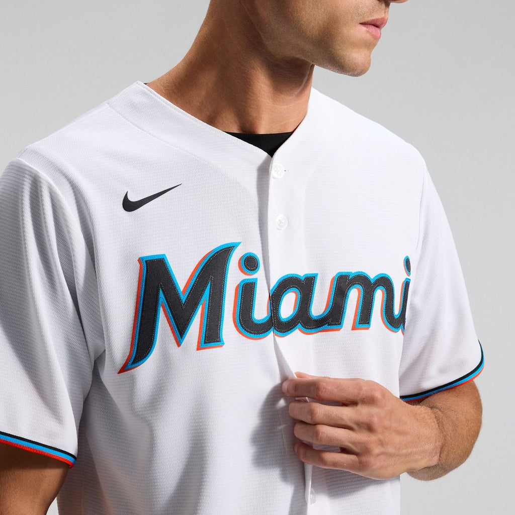 Miami Marlins Nike Home Replica Team Jersey - White