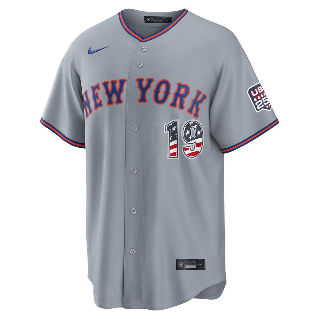 New York Mets Bo Bichette Nike USA 250 Fourth of July Road Stadium Jersey - Gray