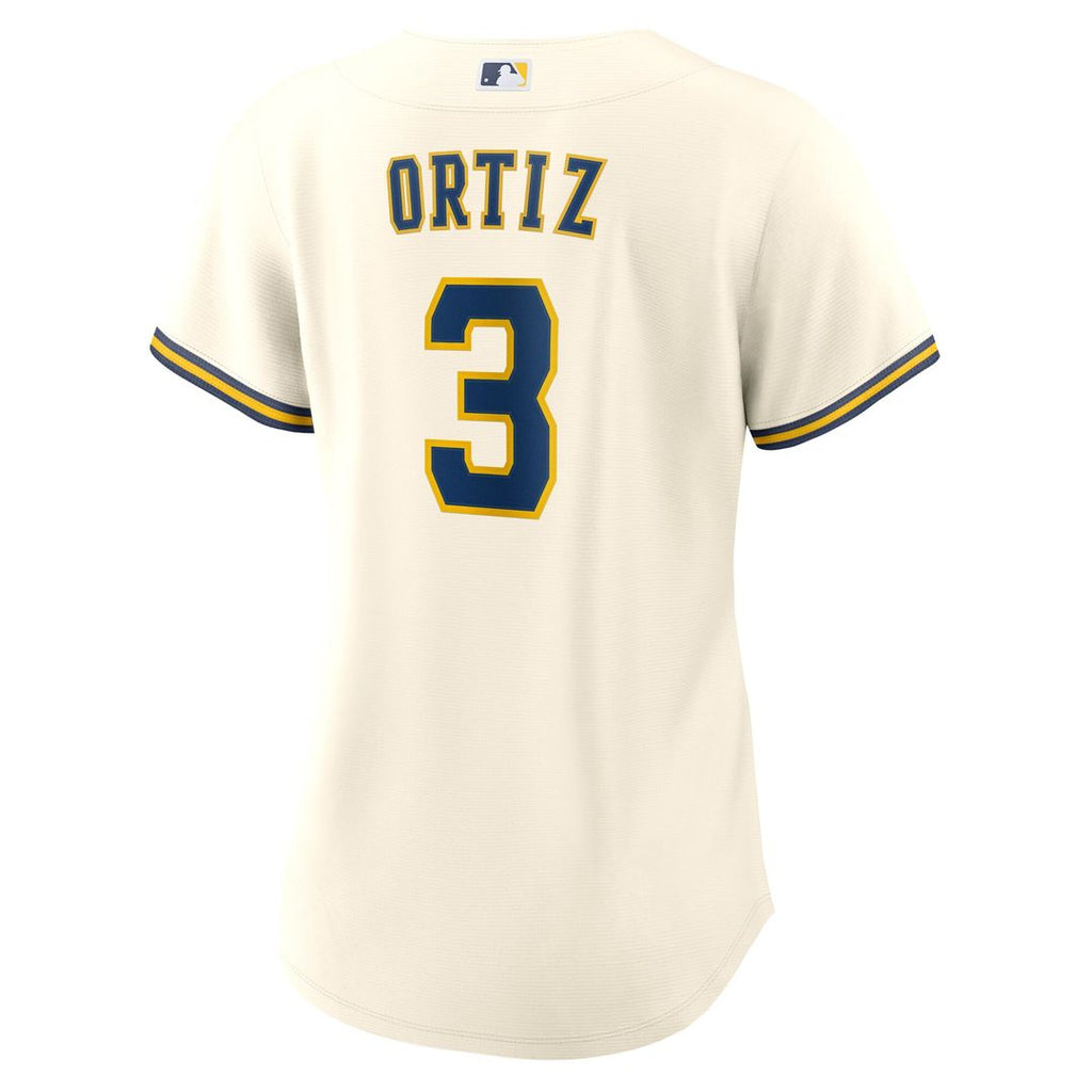 Milwaukee Brewers Joey Ortiz Nike Women's Home Replica Jersey - Cream