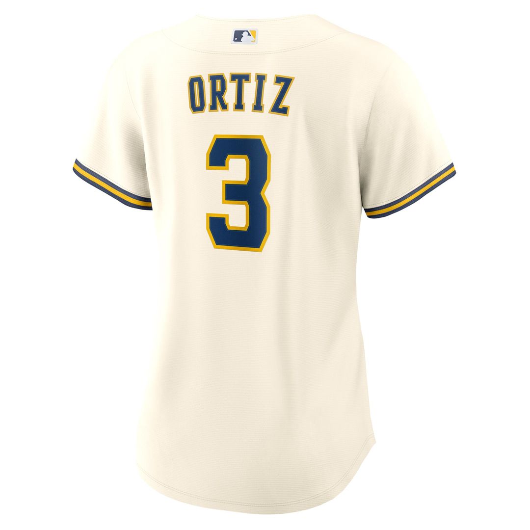 Milwaukee Brewers Joey Ortiz Nike Women's Home Replica Jersey - Cream