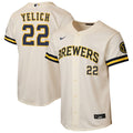 Milwaukee Brewers Christian Yelich Nike Youth Home Stadium Jersey - Cream