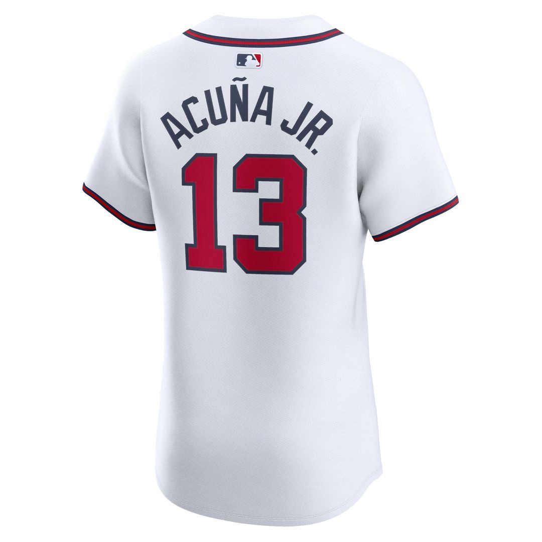 Atlanta Braves Ronald Acuña Jr. Nike Home Elite Jersey - White