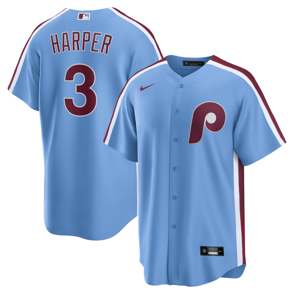 Philadelphia Phillies Bryce Harper Nike Alternate Replica Jersey - Light Blue
