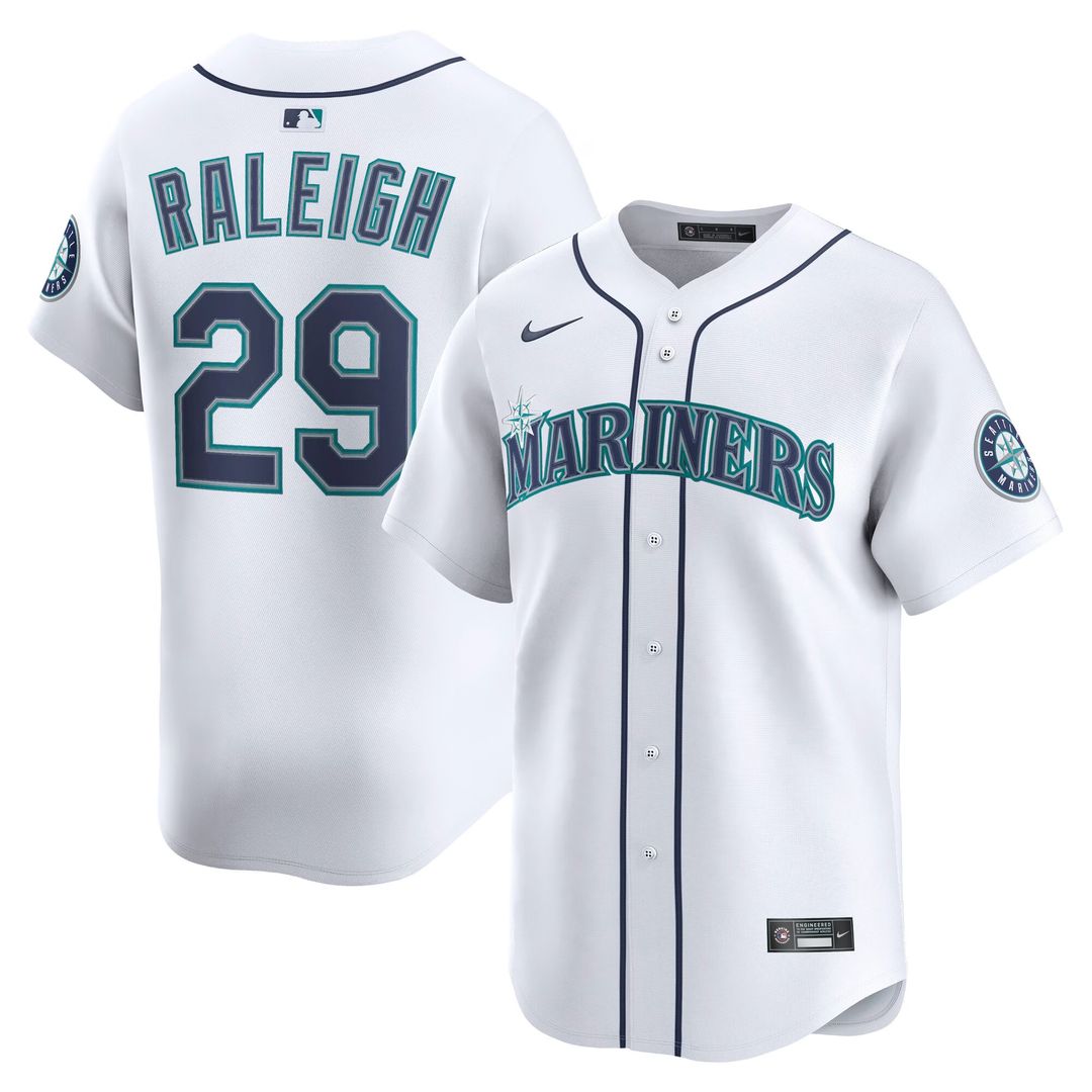 Seattle Mariners Cal Raleigh Nike Home Limited Player Jersey - White