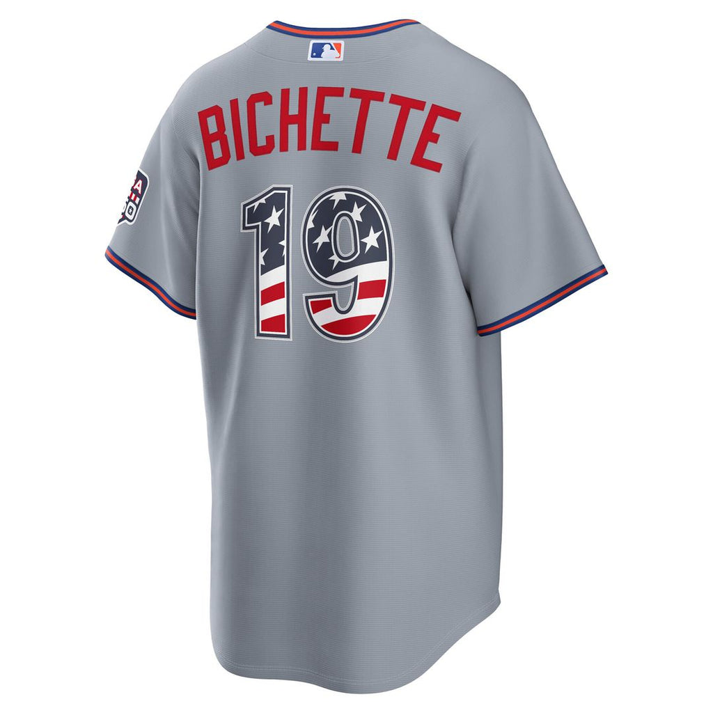 New York Mets Bo Bichette Nike USA 250 Fourth of July Road Stadium Jersey - Gray