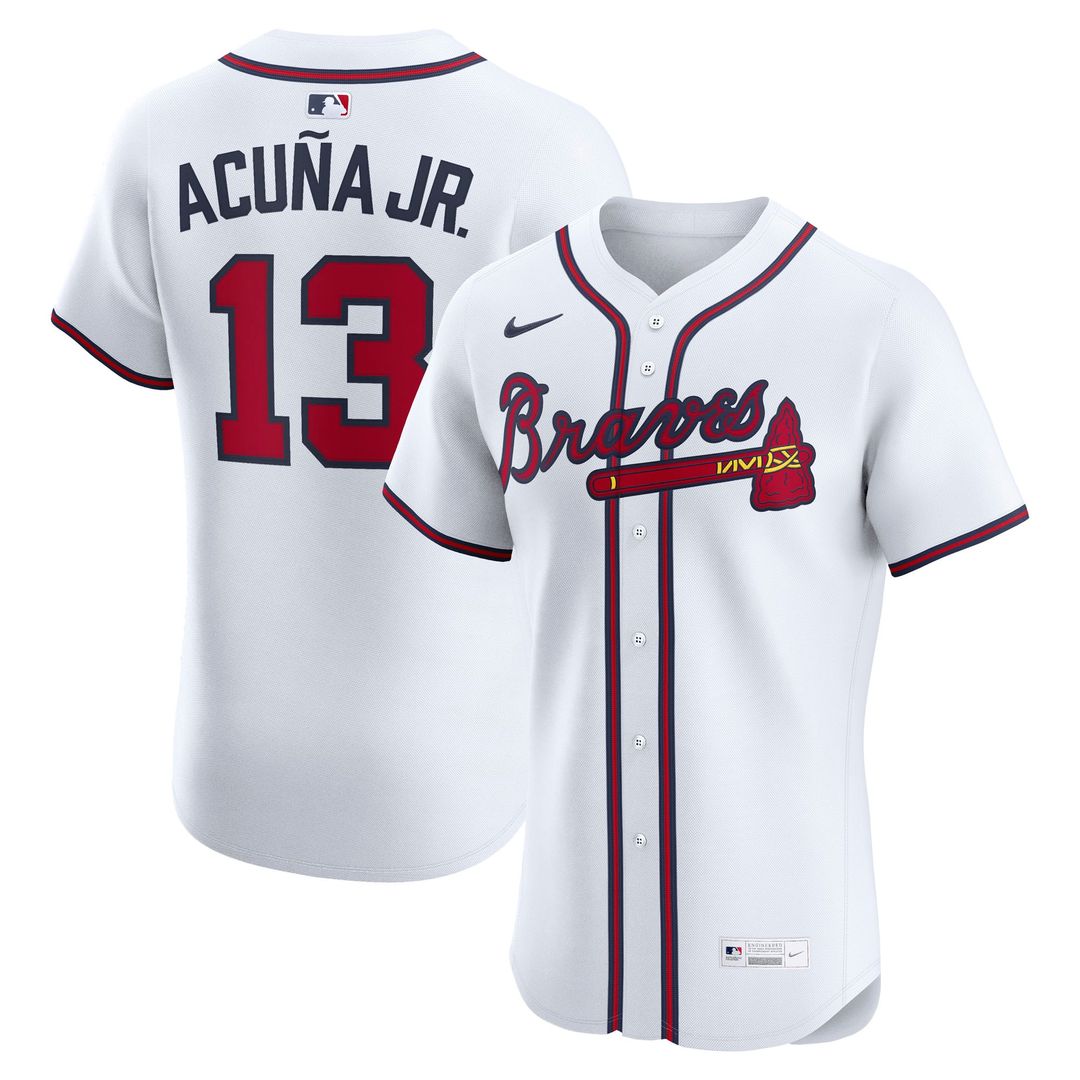 Atlanta Braves Ronald Acuña Jr. Nike Alternate 2 Elite Jersey - Red