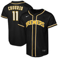 Milwaukee Brewers Jackson Chourio Nike Youth Fashion Replica Player Jersey - Black